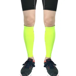 1 Pair Sports Breathable Compression Calf Sleeves Riding Running Protective Gear, Spec: M (Fluorescent Green)