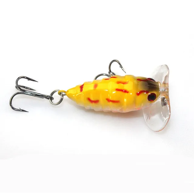 1Pcs Fly fishing Lure Pesca  Insects Hrad Bait Bass cicada isca artificial 4cm 4.2g Lures Crankbaits Carp fishing WQ206