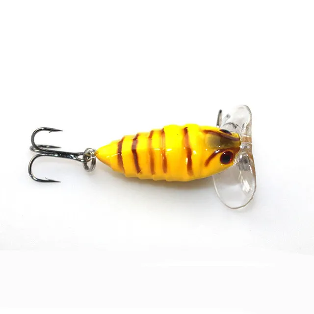 1Pcs Fly fishing Lure Pesca  Insects Hrad Bait Bass cicada isca artificial 4cm 4.2g Lures Crankbaits Carp fishing WQ206