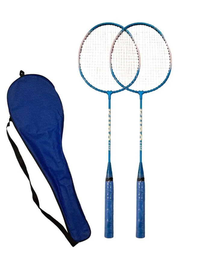 2 pcs Badminton Racket Set for Family Game, School Sports, Lightweight with Full Cover, Beginners Level