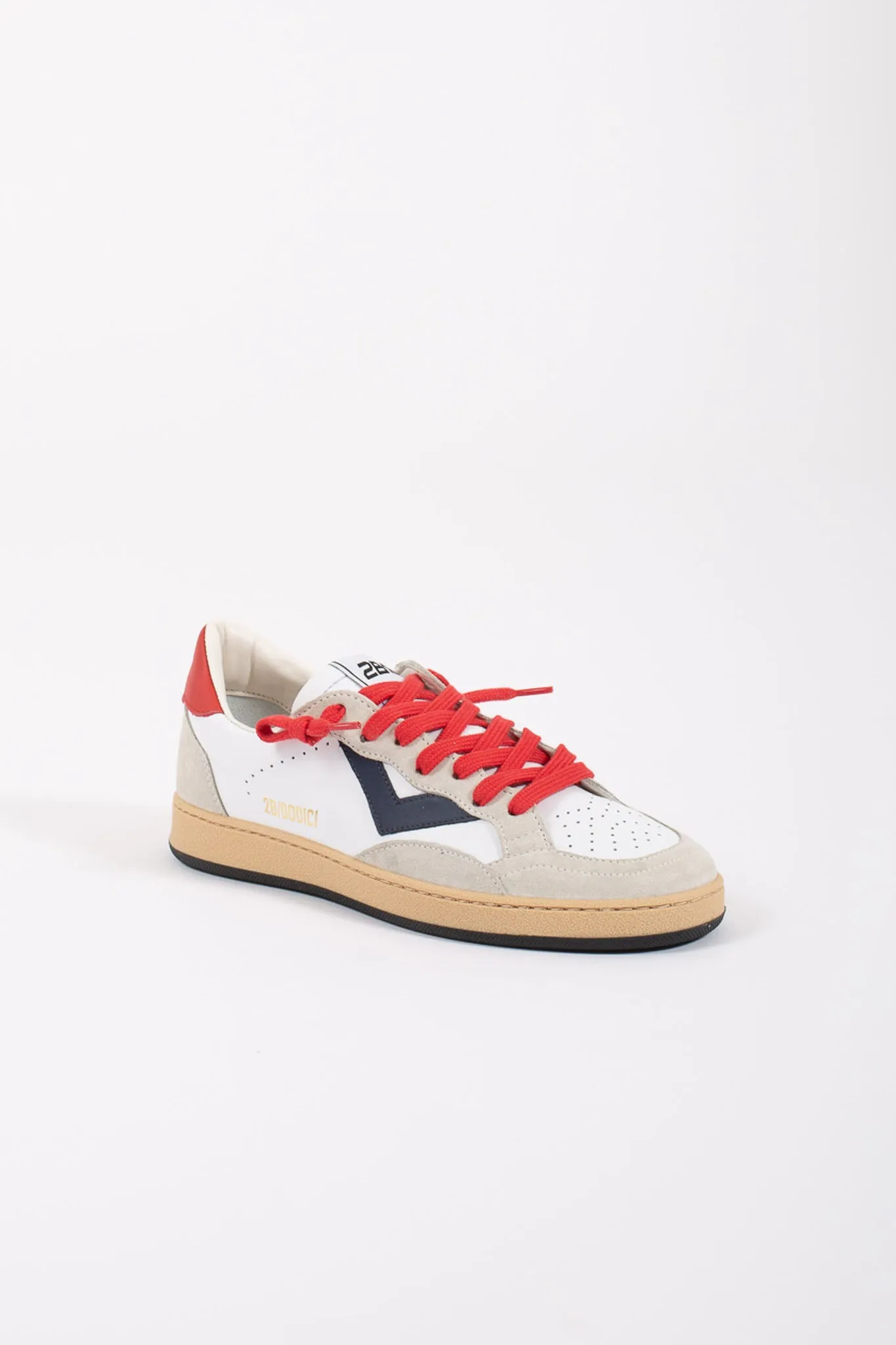 2b12 Sneakers Laccio /retro Rosso Bianco Bambino