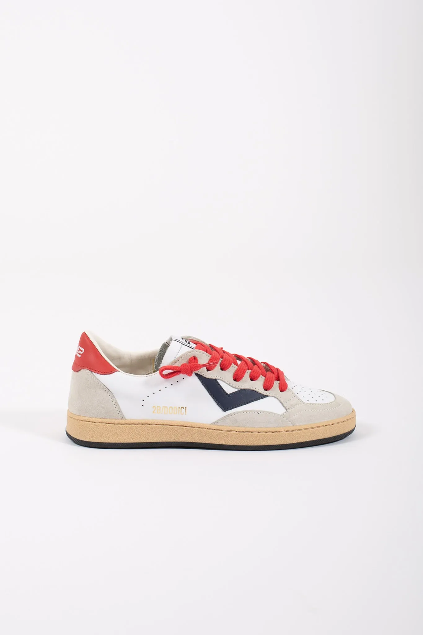 2b12 Sneakers Laccio /retro Rosso Bianco Bambino