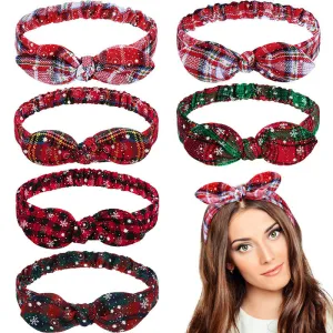 5pcs Christmas Hair Band Women's Elastic Rabbit Ears Head ring