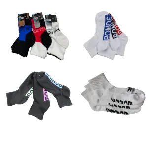 6 Pairs Mens Bonds Quarter Crew Sports Cushioned Assorted Socks