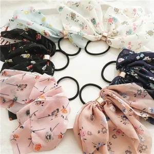 6pcs Chiffon Buckle Bow Hair Accessories Hair Ring Suitable for Women Or Children