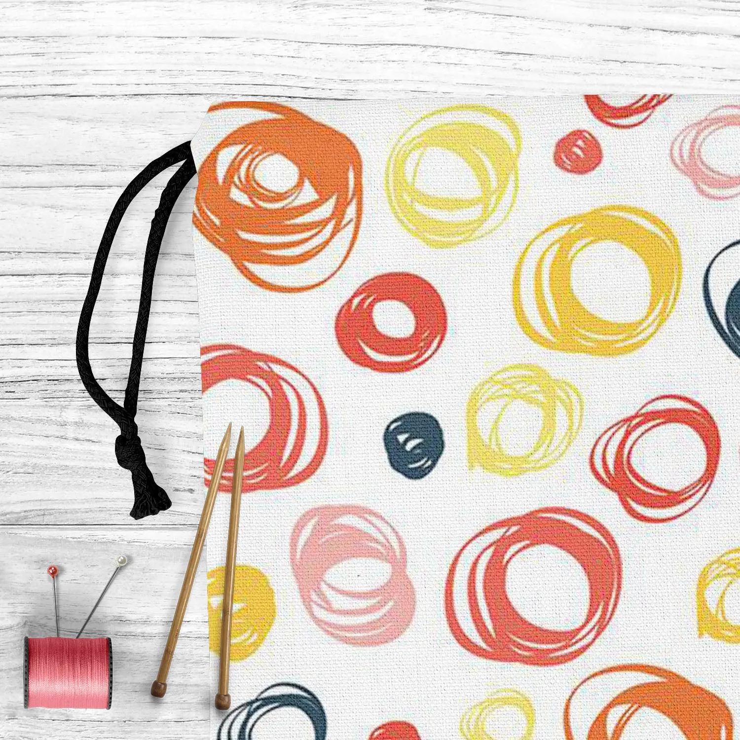 Abstract Doodle D2 Reusable Sack Bag | Bag for Gym, Storage, Vegetable & Travel