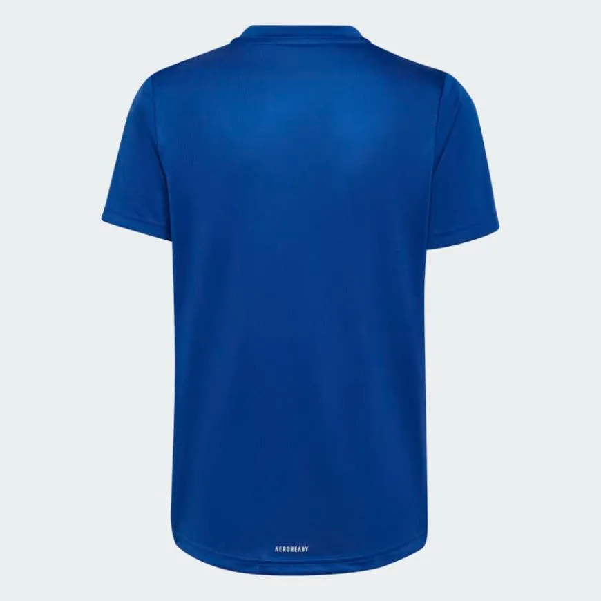 Adidas Designed To Move Big Logo Boys Lifestyle T-Shirt Royal Blue