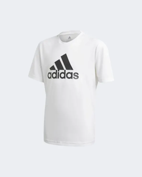 Adidas Designed To Move Big Logo Gs-Boys Lifestyle T-Shirt White/Black Gn1479