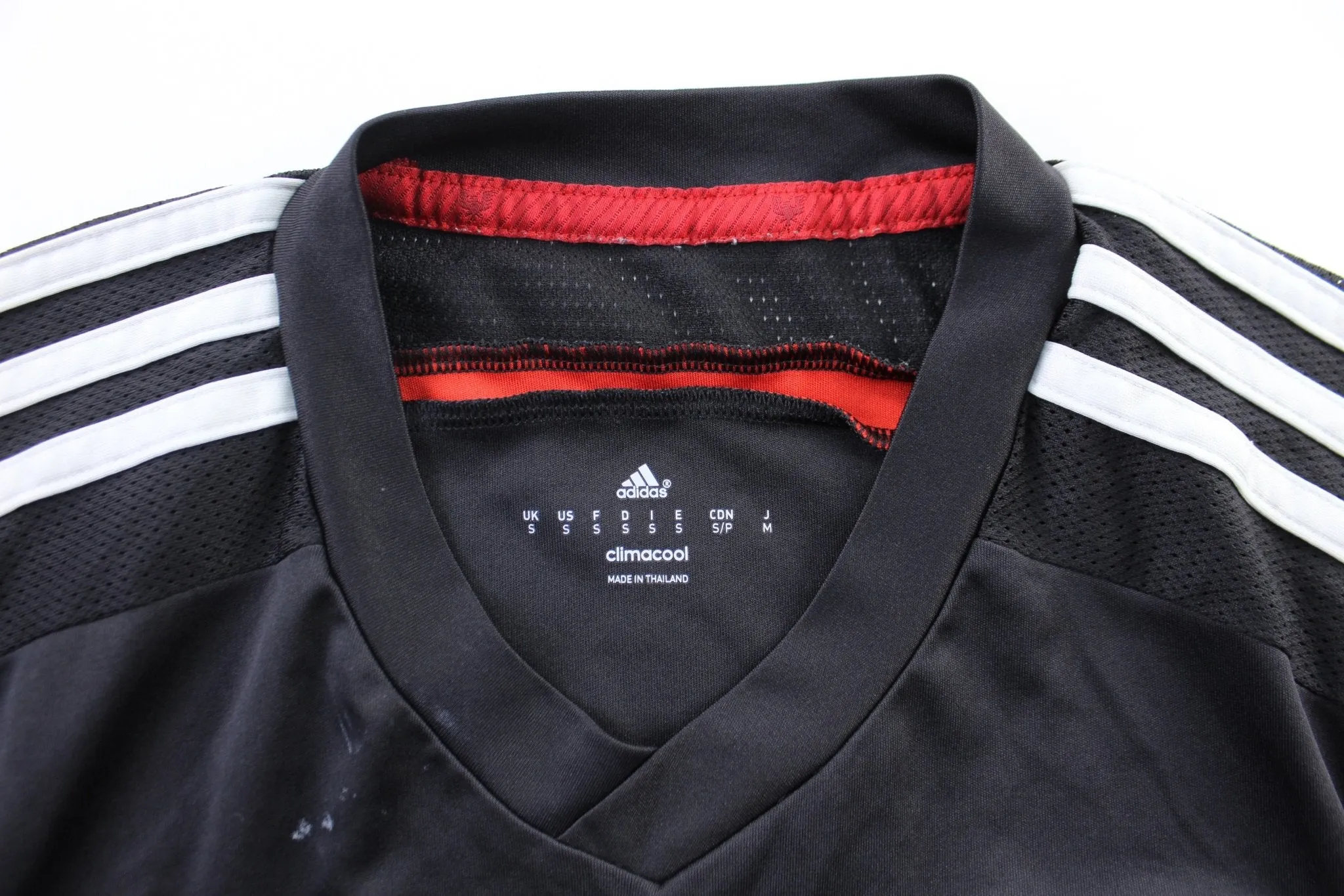 Adidas Embroidered Logo D.C. United Black & White Striped Soccer Jersey