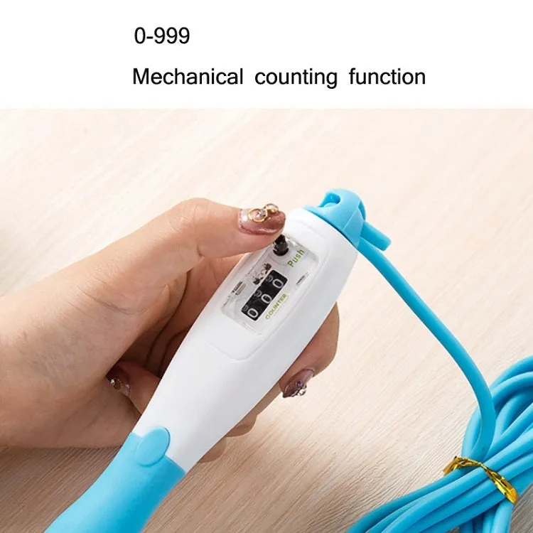 Adjustable Mechanical Counting PVC Skipping Rope Fitness Sports Equipment, Length: 3m(Green White)