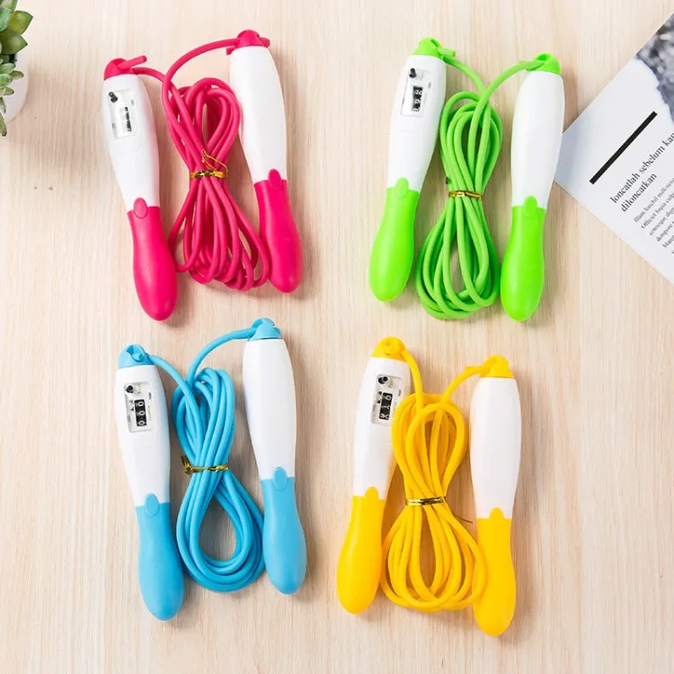 Adjustable Mechanical Counting PVC Skipping Rope Fitness Sports Equipment, Length: 3m(Green White)