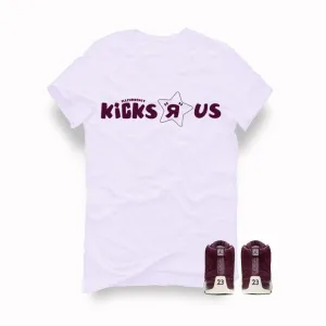 Air Jordan 12 Bordeaux white T shirt (Kicks R Us)