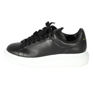 Alexander Mcqueen Black Leather Larry Trainers