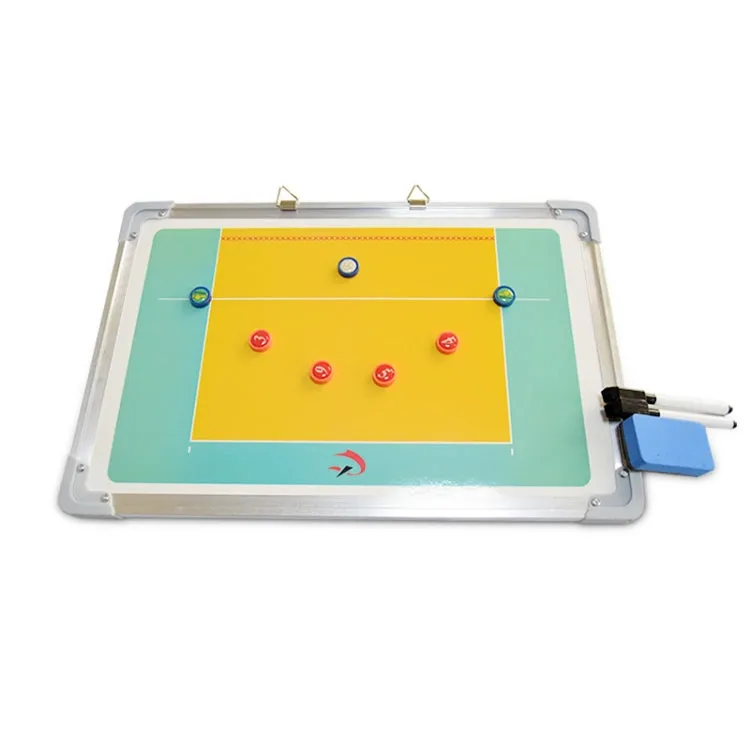 Aluminum Alloy Volleyball Coach Board Plate Handball Coaching Sets Volley Ball Equipment Training Magnetic with Eraser & Pen