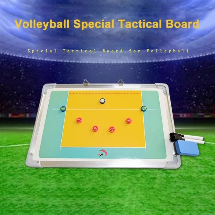 Aluminum Alloy Volleyball Coach Board Plate Handball Coaching Sets Volley Ball Equipment Training Magnetic with Eraser & Pen