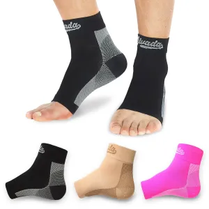 Alvada Plantar Fasciitis Support Compression Socks Foot Sleeves - Comfortable Arch Support - Quick Pain Relief, Reduced Soreness, Faster Recovery 1 Pair Black L/XL Arch Circumference 7-10in 1 Pair