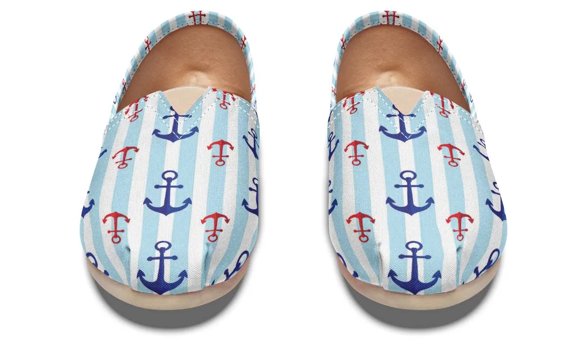 Anchor Pattern Casual Shoes