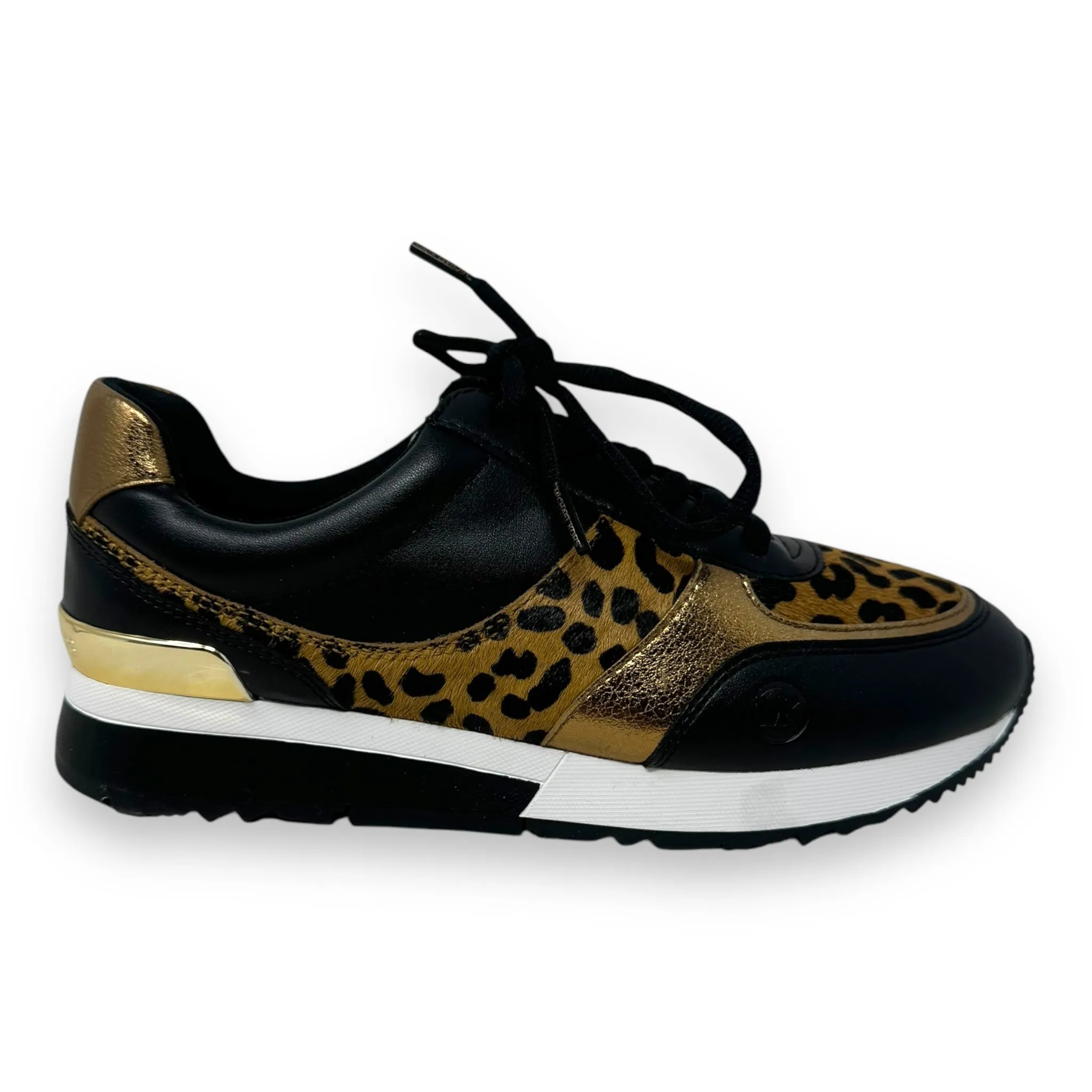 Andi Mixed-Media Trainers By Michael By Michael Kors In Animal Print, Size: 7