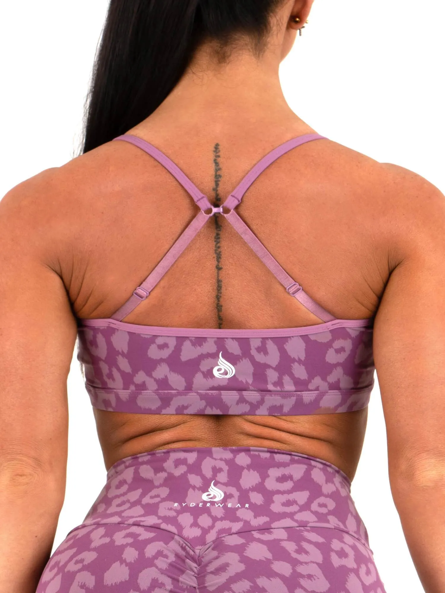 Animal Sports Bra - Leopard Purple