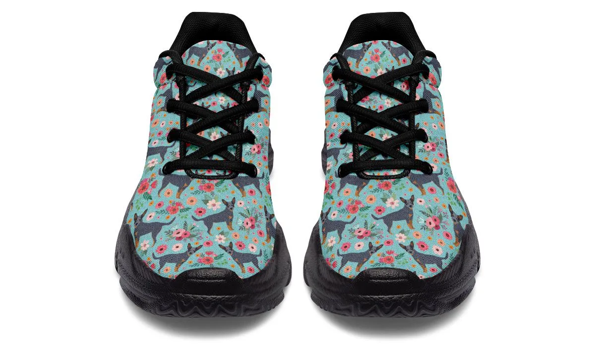 Australian Cattle Dog Flower Chunky Sneakers