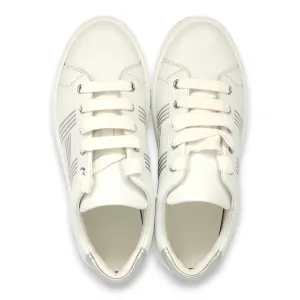 Avantage 36.5 Blanc/Argent Sneakers in Veau Pompei