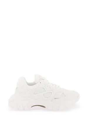 b-east leather and mesh sneakers