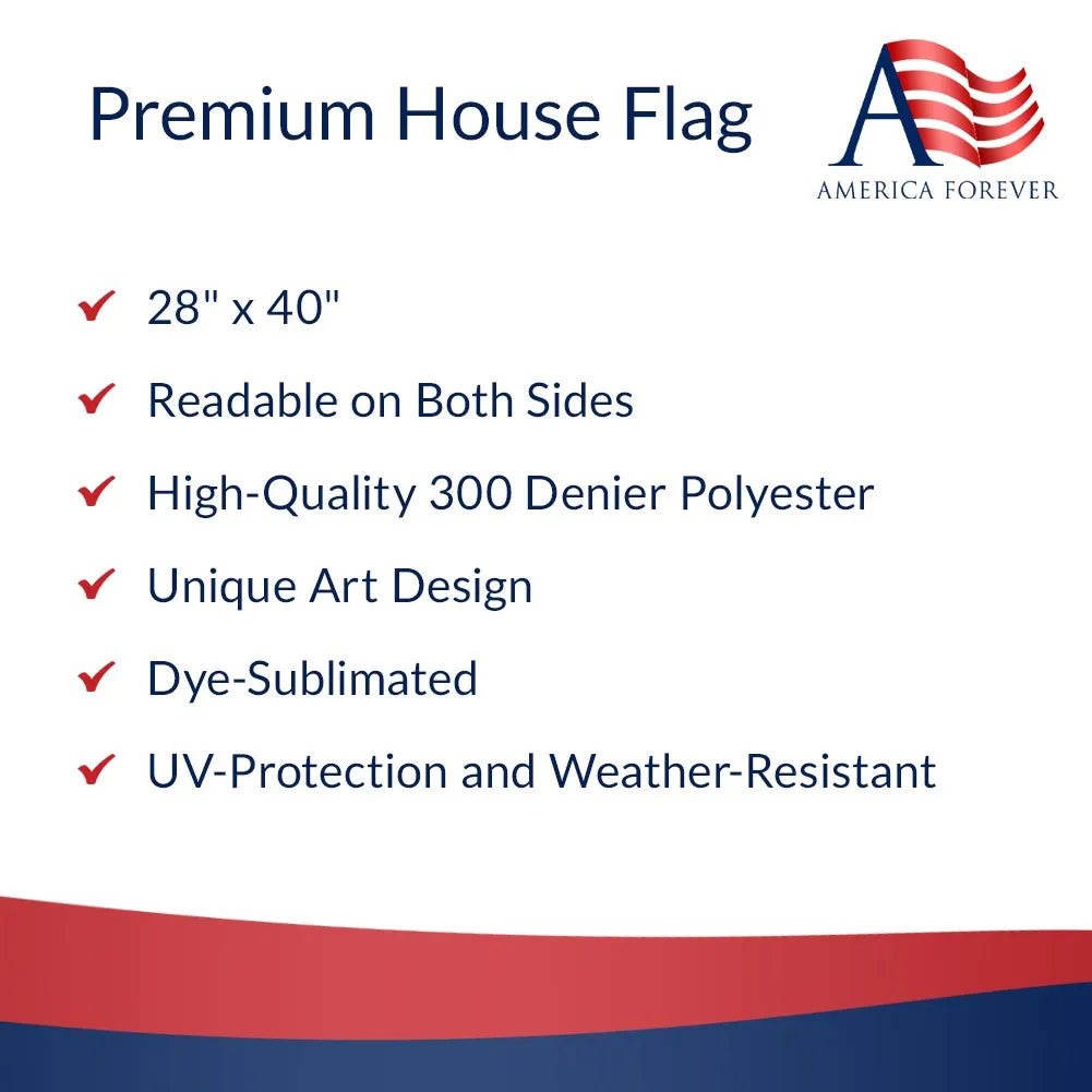 Basketball Slam Dunk Double Sided House Flag