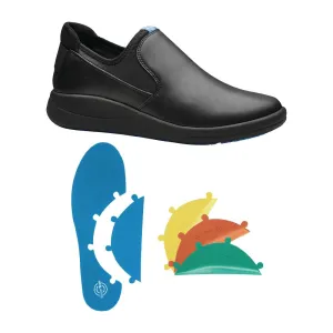 BB741-46 WearerTech Vitalise Slip on Shoe Black/Black with Modular Insole Size 46