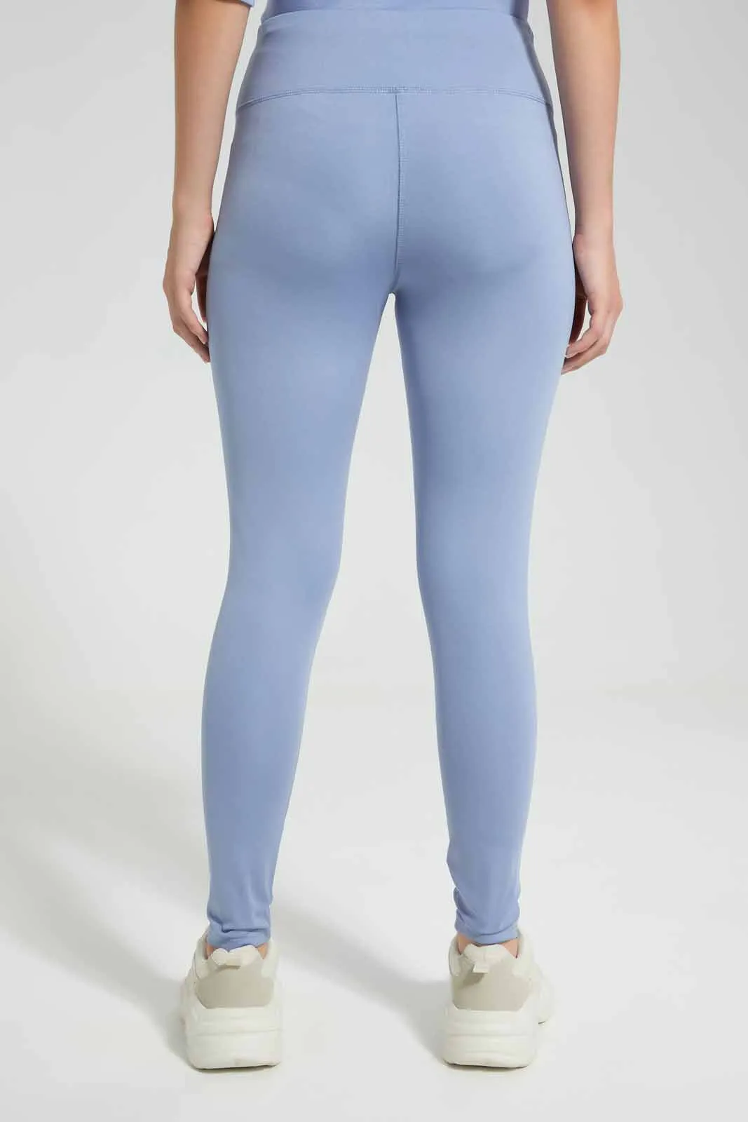 Blue Placement Print Active Legging