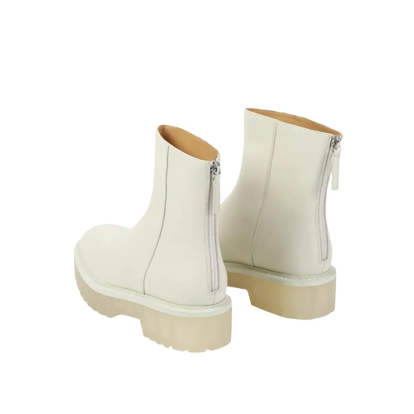 Bottines Zippées - Blanc