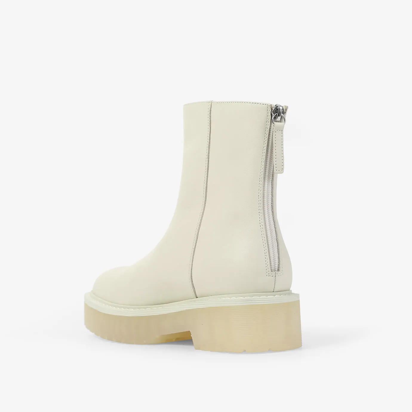 Bottines Zippées - Blanc