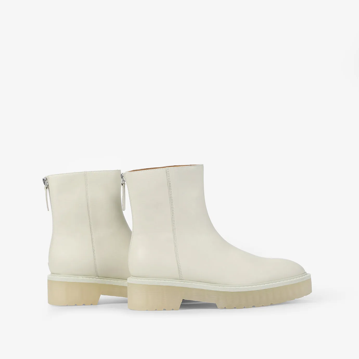 Bottines Zippées - Blanc