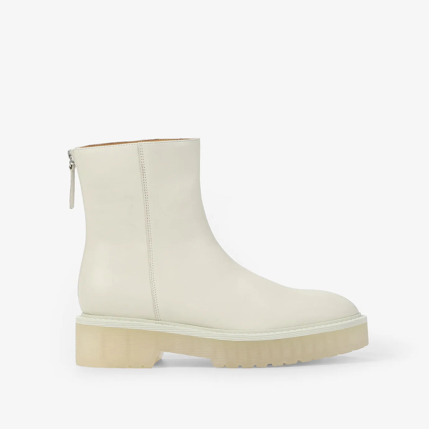 Bottines Zippées - Blanc