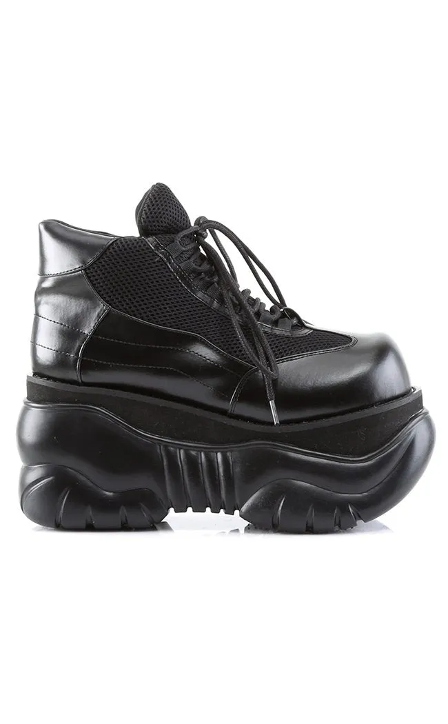 BOXER-01 Black Vegan Leather Sneakers