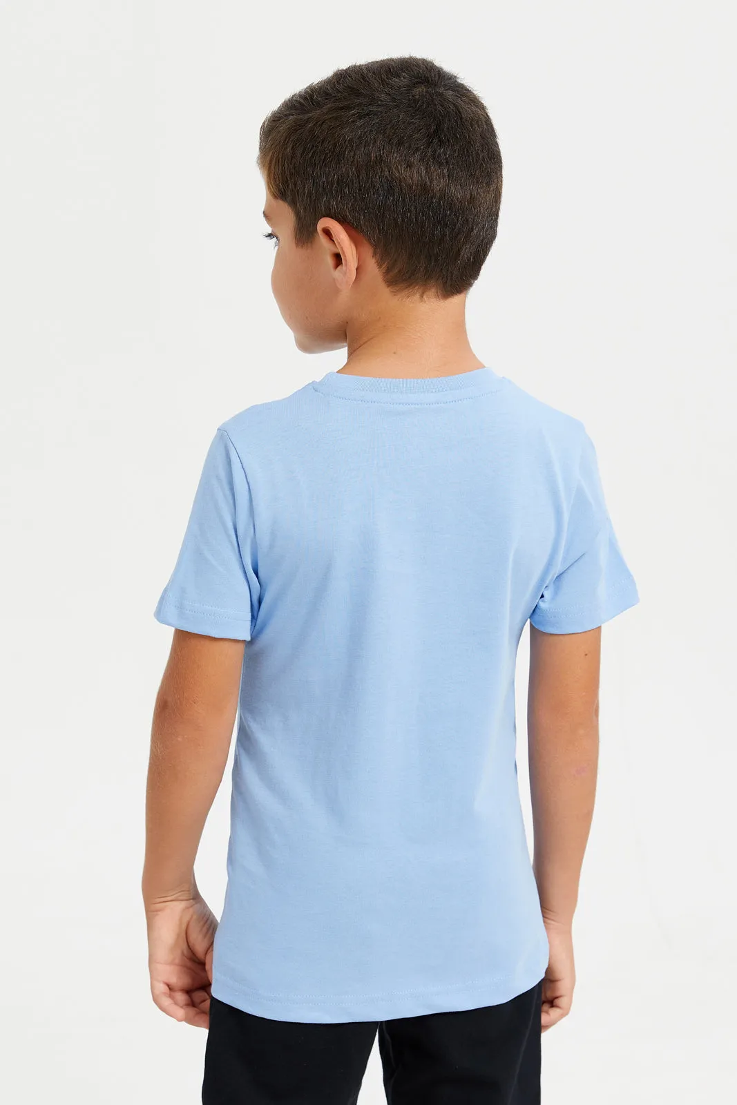 Boys Blue Monster Time Graphic T-Shirt