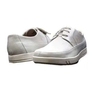 British Walkers Westminster Bally Style Men's White Leather and Suede Low Top Sneakers