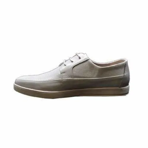 British Walkers Westminster Bally Style Men's White Leather and Suede Low Top Sneakers