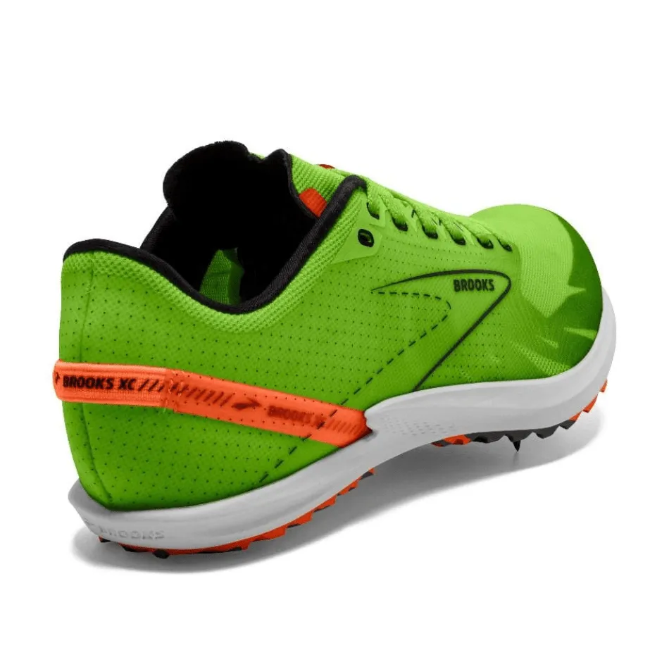 Brooks Draft XC Men's Running Shoes Green Gecko/Red Orange/White AW24