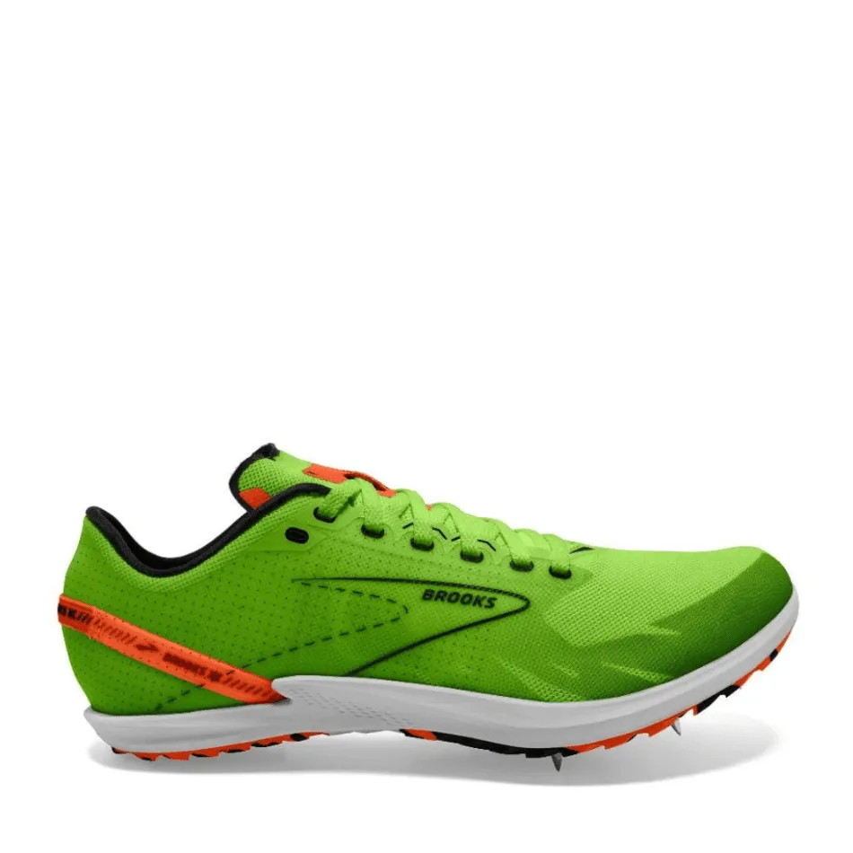 Brooks Draft XC Men's Running Shoes Green Gecko/Red Orange/White AW24