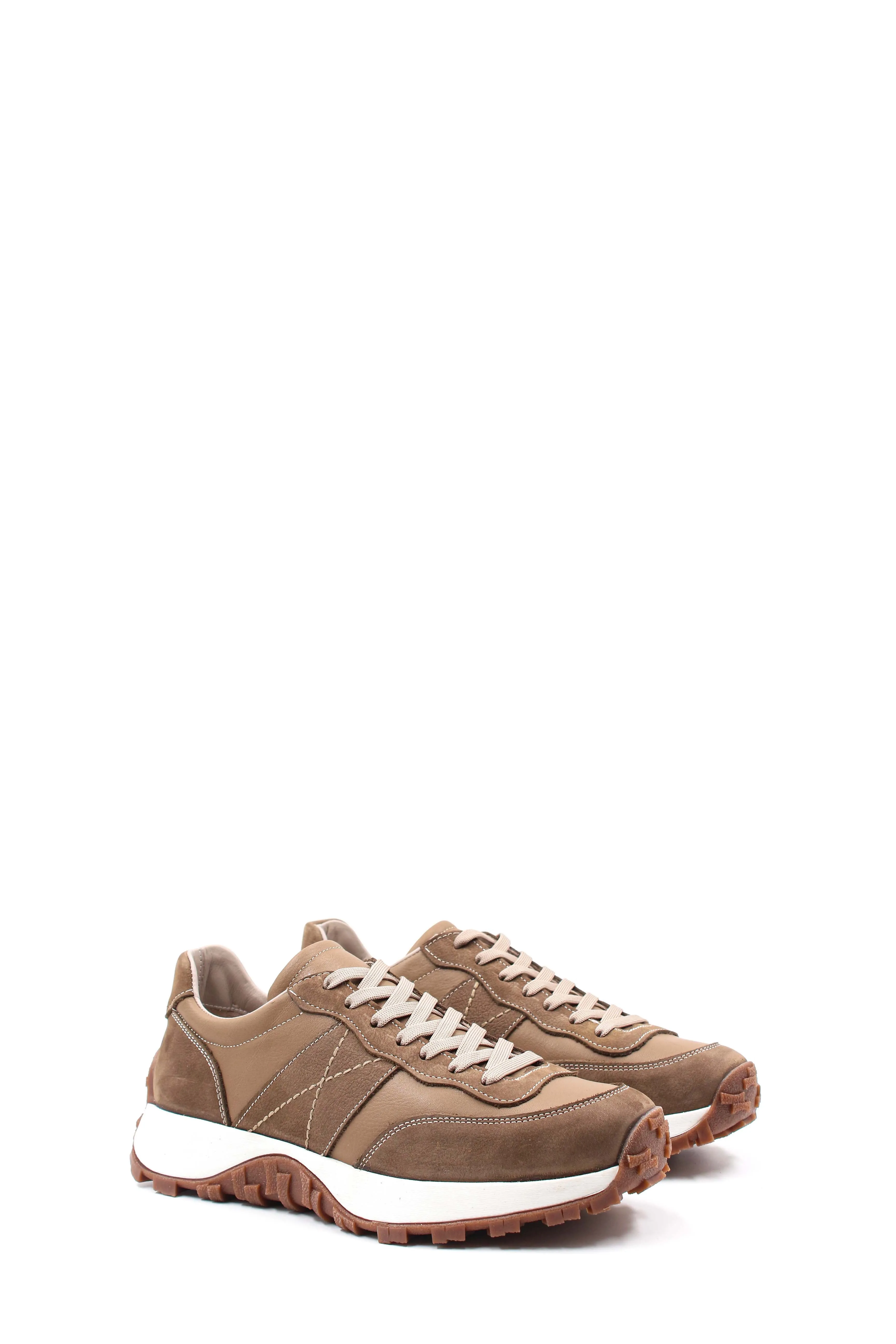 Brown Suede Athletic Sneakers-Wessi