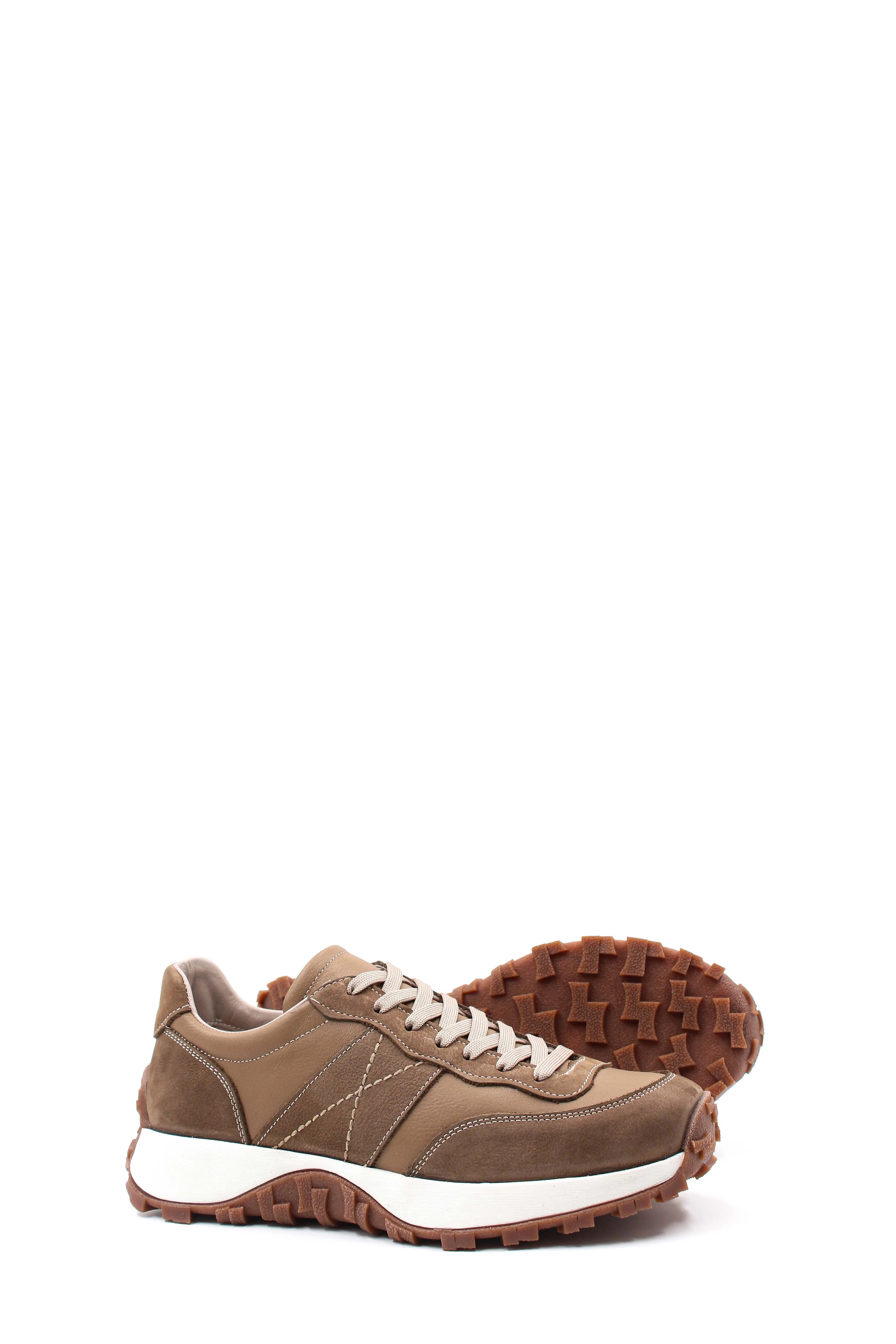 Brown Suede Athletic Sneakers-Wessi