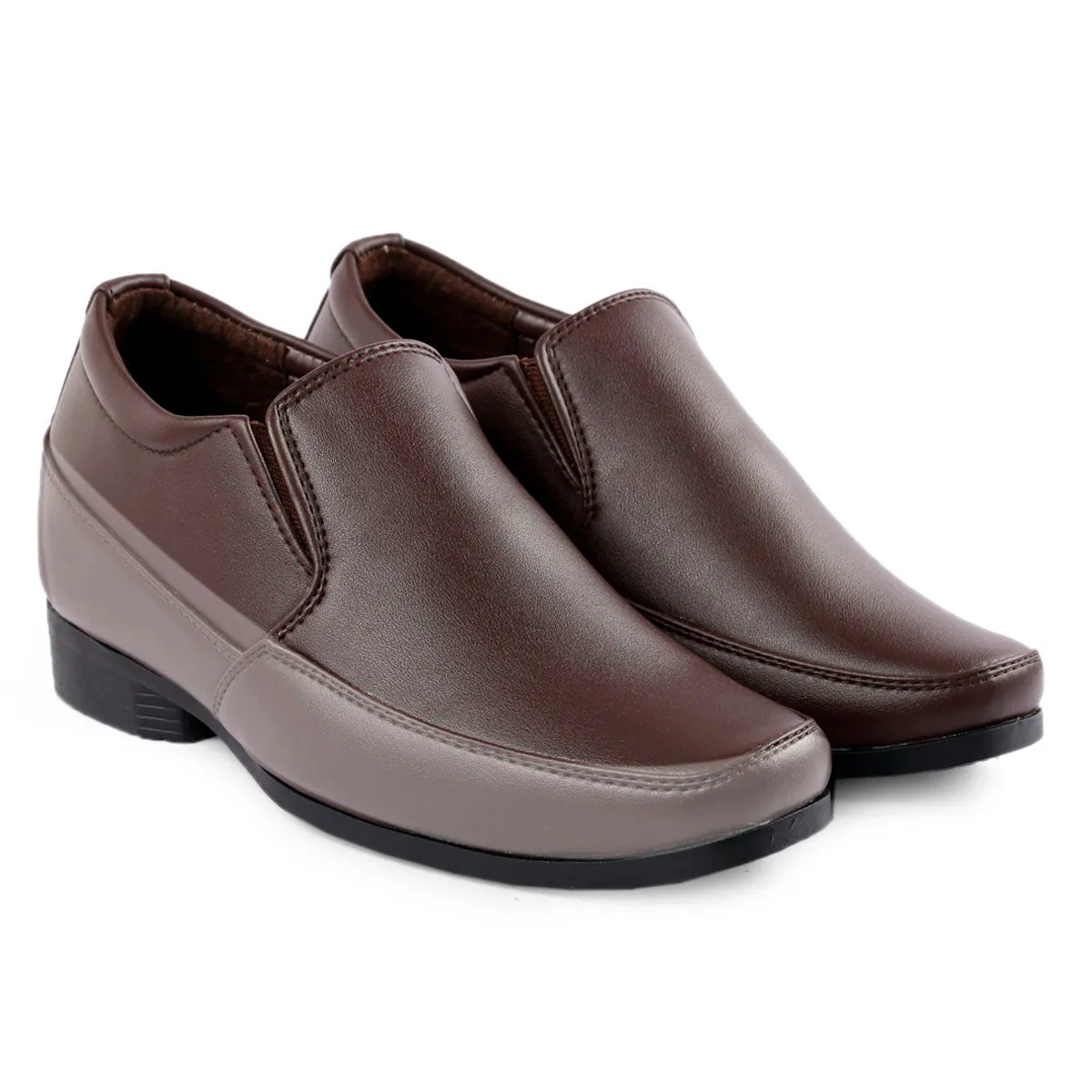 BXXY Men's Hidden Height Increasing Office Wear Formal Slip-on Shoes