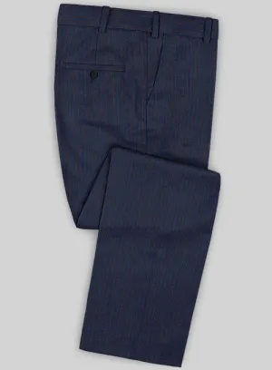 Caccioppoli Sun Dream Aciaga Blue Wool Silk Pants