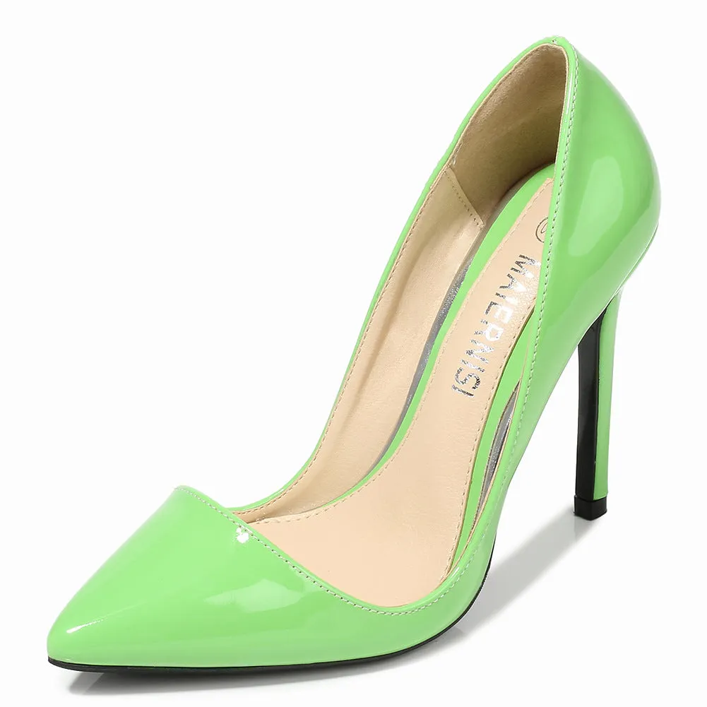 Candy Colored Sexy Low Heeled Stilettos Shoes