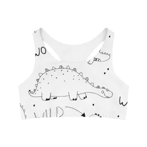 Doodle Dinosours - Inovax Seamless Sports Bra