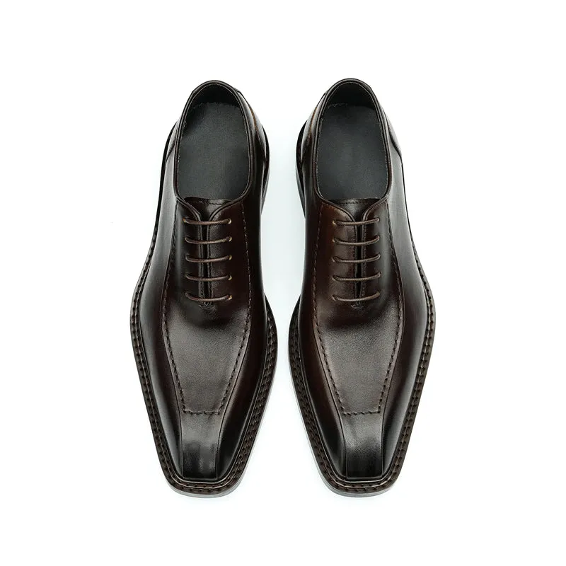 Elegant Carved British Leather Office Shoes