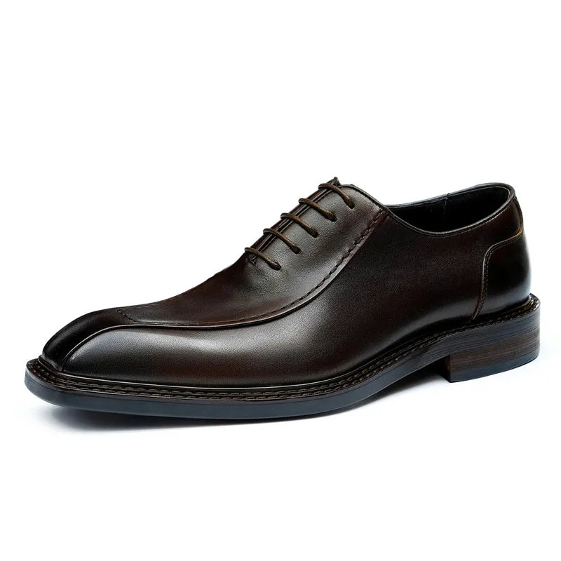 Elegant Carved British Leather Office Shoes