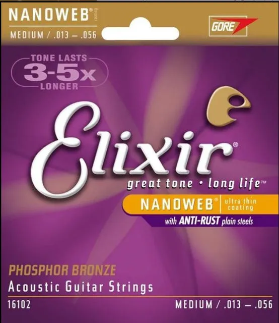 Elixir strings 010 011 012 013 Acoustic Guitar Strings elixir Nanoweb11002 11025 11027 11052 16027 16052 16102 11100 16077 16002