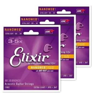 Elixir strings 010 011 012 013 Acoustic Guitar Strings elixir Nanoweb11002 11025 11027 11052 16027 16052 16102 11100 16077 16002