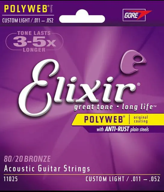 Elixir strings 010 011 012 013 Acoustic Guitar Strings elixir Nanoweb11002 11025 11027 11052 16027 16052 16102 11100 16077 16002